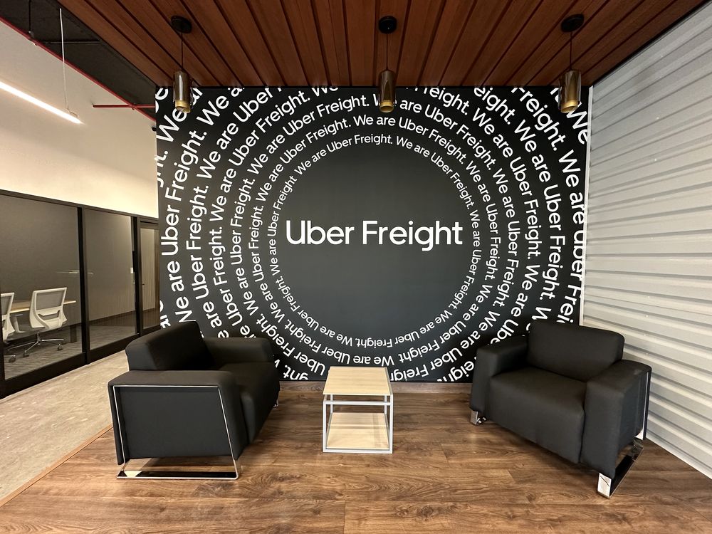Uber Freight mural circular
